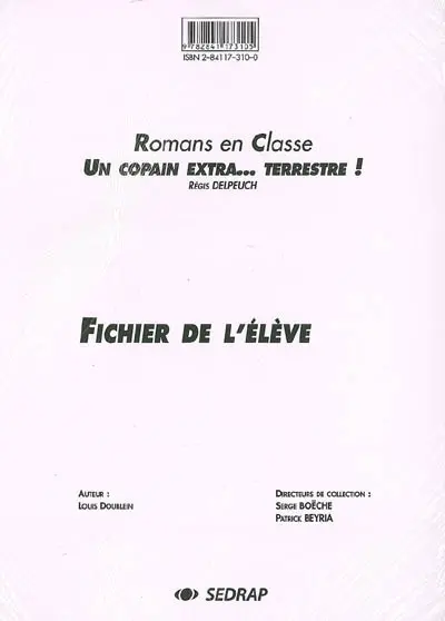 Un copain extra... terrestre ! : fichier de l'élève