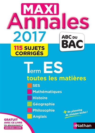 Maxi annales 2017 terminale...