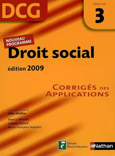 Droit social, DCG épreuve 3