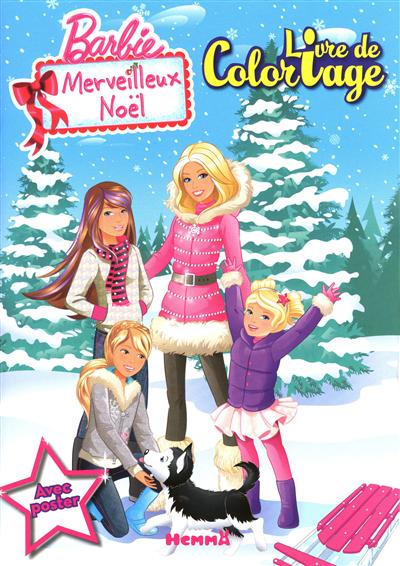Barbie, merveilleux Noël : livre de coloriage
