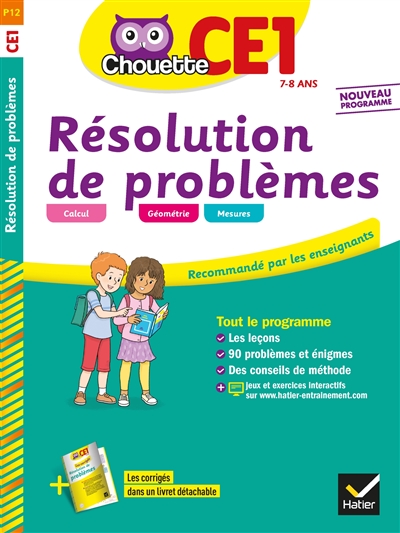 Résolution de problèmes CE1, 7-8 ans : nouveau programme