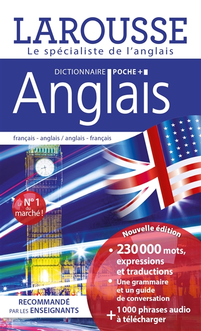 Anglais : dictionnaire poche+ : français-anglais, anglais-français