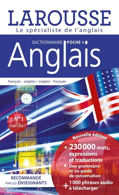 Anglais : dictionnaire poche + : français-anglais, anglais-français