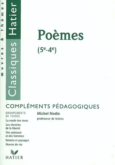 Poèmes (5e-4e) : compléments pédagogiques