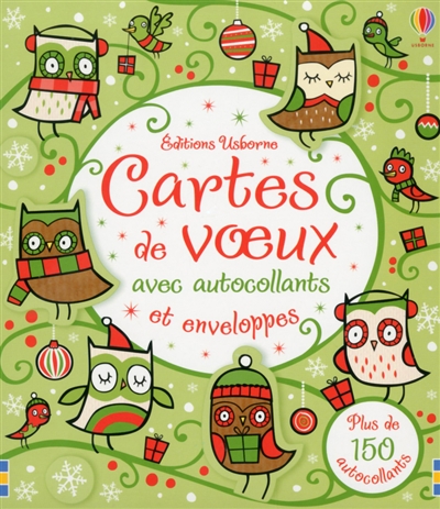Cartes de voeux : avec autocollants et enveloppes