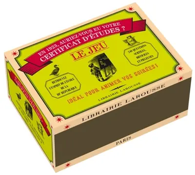 En 1923, auriez-vous eu votre certificat d'études ? : le jeu