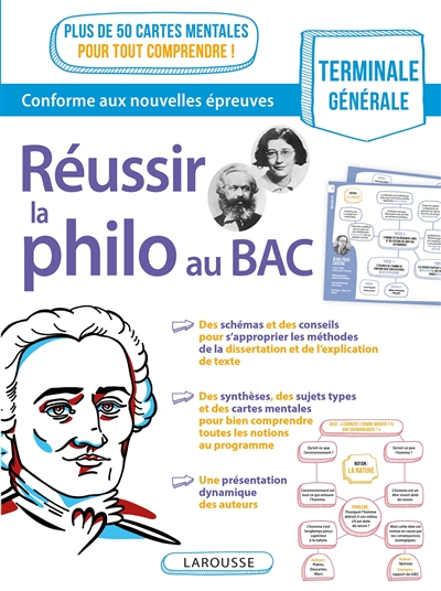 Réussir la philo au bac, terminale générale : conforme aux nouvelles épreuves : plus de 50 cartes mentales pour tout comprendre !