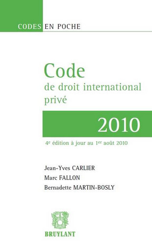 Code de droit international privé 2010