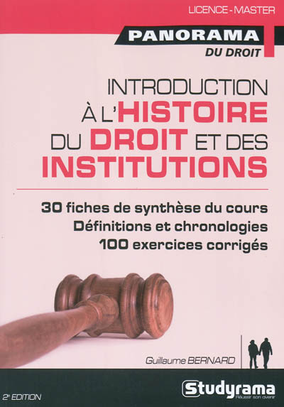 Introduction à l'histoire du droit et des institutions : du Ve au XVIIIe siècle