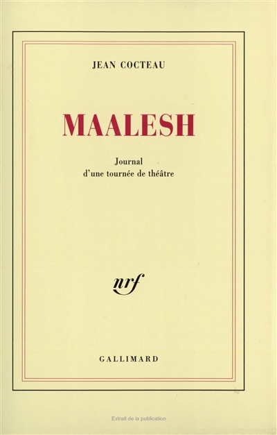 maalesh : journal d'une tournée de théâtre