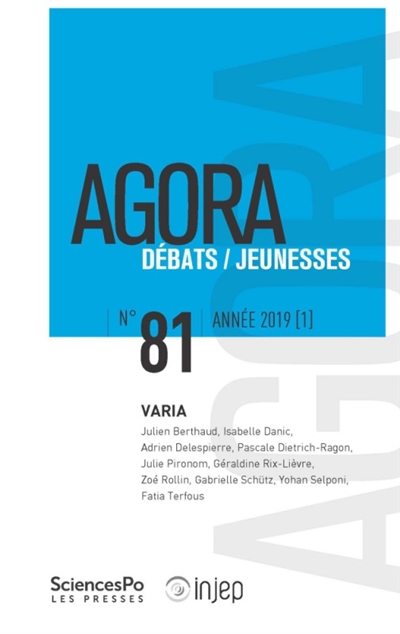 Agora débats jeunesse, n°...