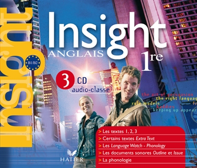 Insight anglais 1re : 3 CD audio classe