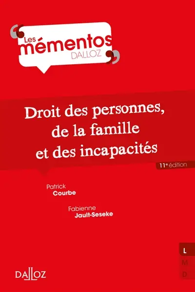 Droit des personnes, de la famille et des incapacités