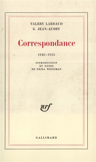 Correspondance 1920-1935