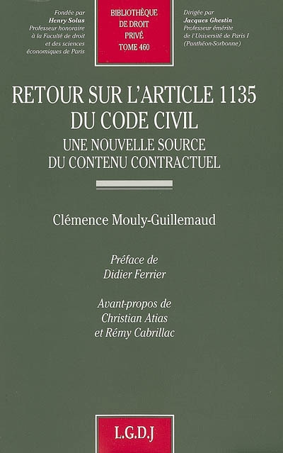 Retour sur l'article 1135...