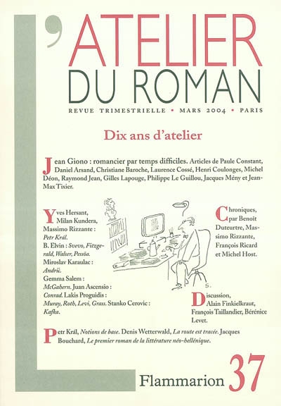 Atelier du roman (L'), n° 37. Dix ans d'atelier