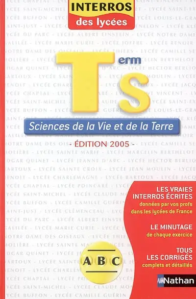 Sciences de la vie et de la Terre, terminale S