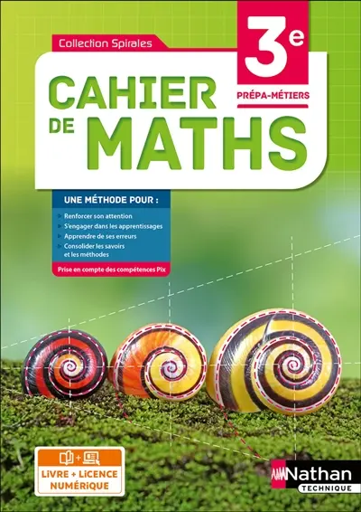 Cahier de maths 3e prépa-métiers