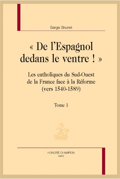 De l'Espagnol dedans le ventre ! : les catholiques du sud-ouest de la France face à la Réforme (vers 1540-1589)