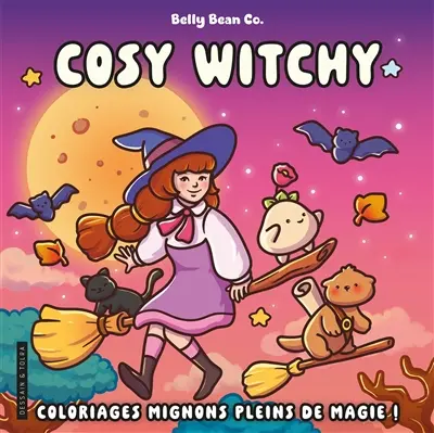 Cosy witchy : coloriages mignons pleins de magie !
