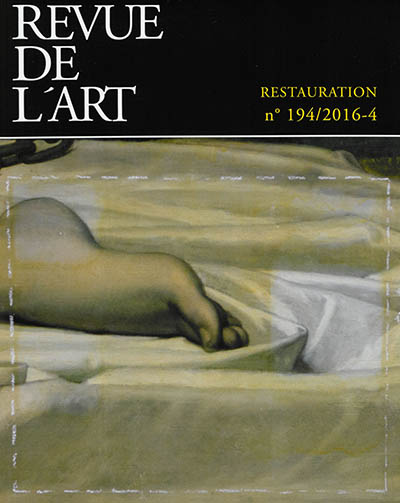Revue de l'art, n° 194. Restauration