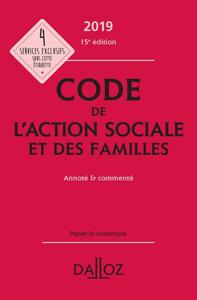 Code de l'action sociale et des familles 2019