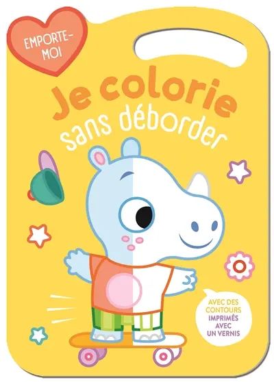 Je colorie sans déborder : rhinocéros