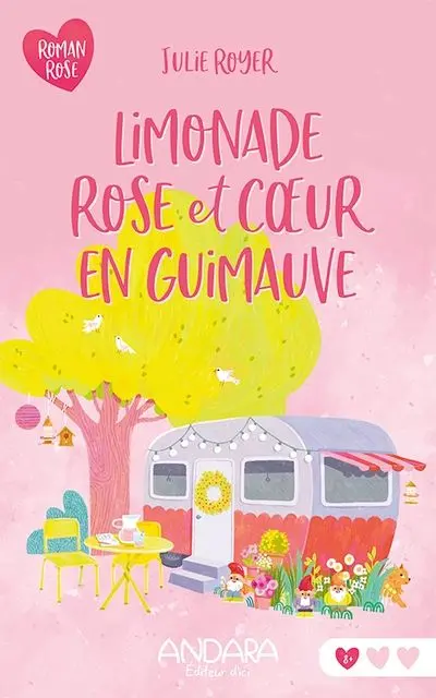 Limonade rose et coeur en guimauve