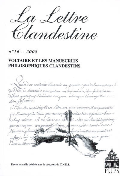 Lettre clandestine (La), n° 16. Voltaire et les manuscrits philosophiques clandestins