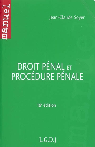 Droit pénal et procédure pénale