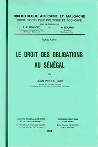 Le Droit des obligations au Sénégal
