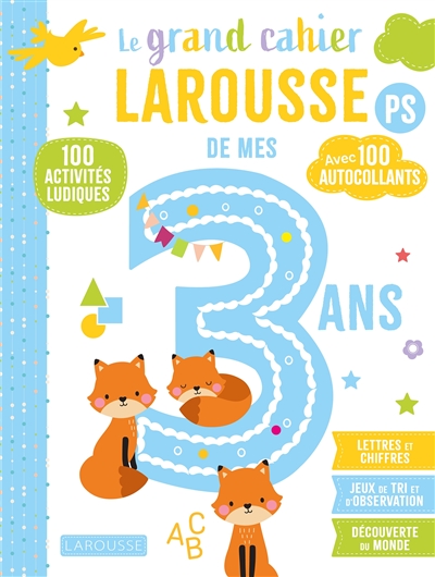 Le grand cahier Larousse de mes 3 ans : PS : 100 activités ludiques