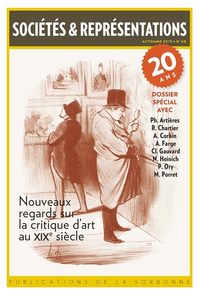 Sociétés & représentations, n° 40. Nouveaux regards sur la critique d'art au XIXe siècle