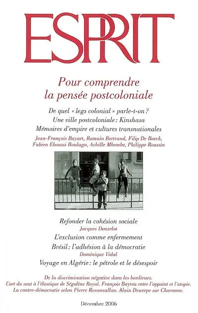 Esprit, n° 330. Pour comprendre la pensée postcoloniale