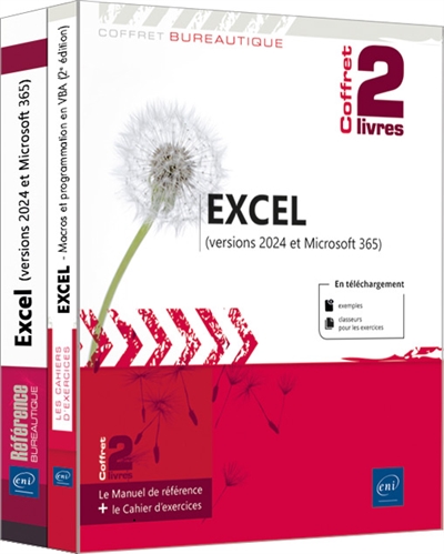 Excel (versions 2024 et Microsoft 365) : coffret 2 livres