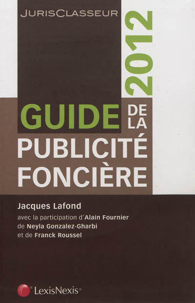Guide de la publicité foncière 2012