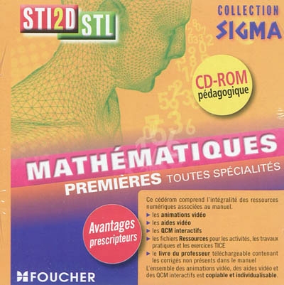 Mathématiques 1res STI2D-STL, toutes spécialités : CD-ROM pédagogique