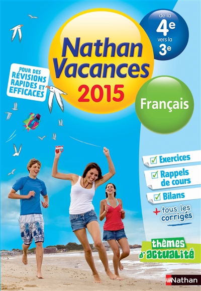 Nathan vacances 2015, de la 4e vers la 3e : français