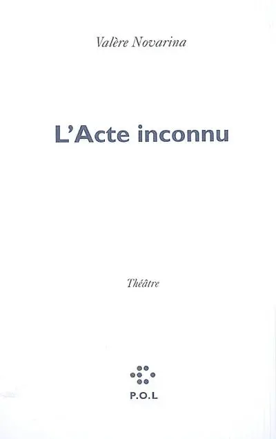 L'acte inconnu : théâtre