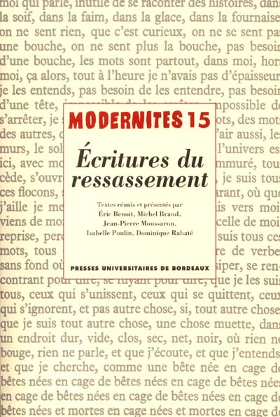 Modernités, n° 15. Ecritures du ressassement