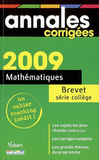 Mathématiques : brevet série collège