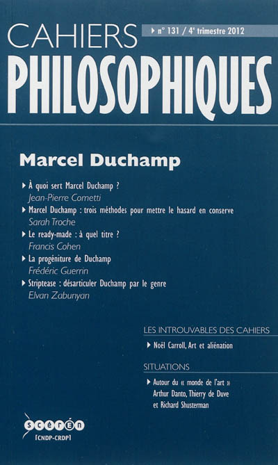 Cahiers philosophiques, n° 131. Marcel Duchamp
