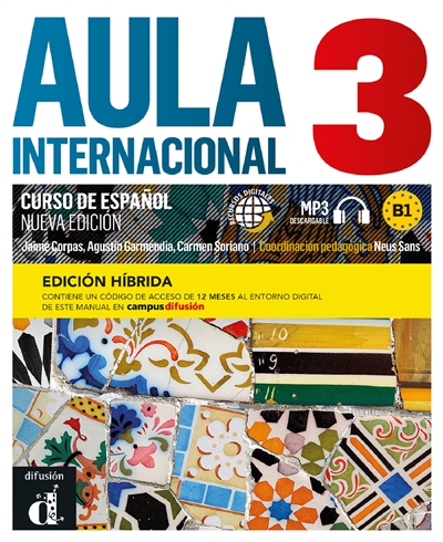 Aula internacional 3, edicion hibrida : curso de espanol, B1 : recursos digitales, MP3 descarsable
