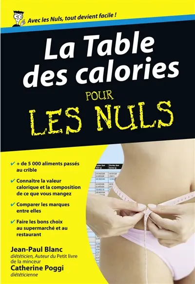 Table des calories pour les nuls
