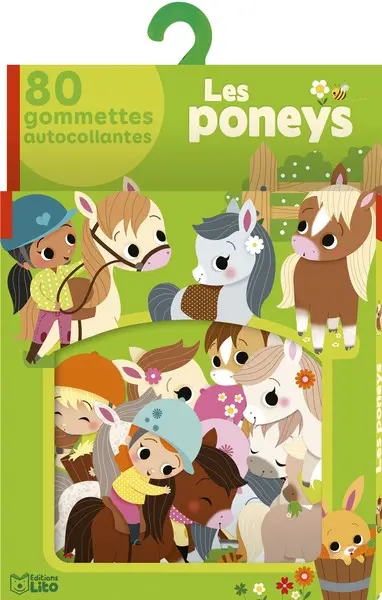Les poneys : 80 gommettes autocollantes