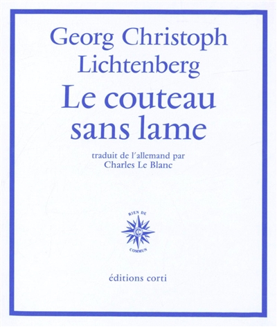 Le couteau sans lame