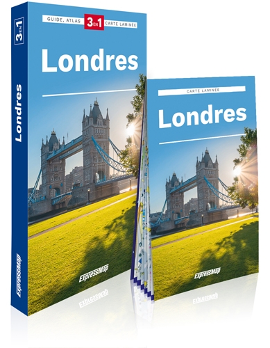 Londres : 3 en 1 : guide, atlas, carte laminée