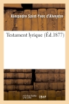 Testament lyrique (Ed.1877)