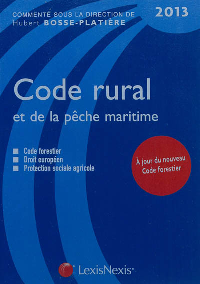 Code rural et de la pêche maritime 2013