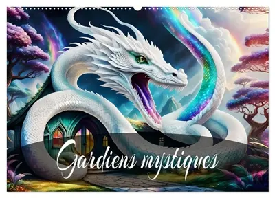 Gardiens mystiques (Calendrier mural 2026 DIN A2 vertical), CALVENDO calendrier mensuel : Une année sous la protection du serpent-dragon.